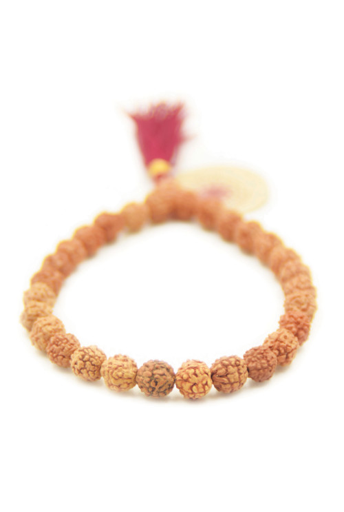 Rudra mala armband tassel red